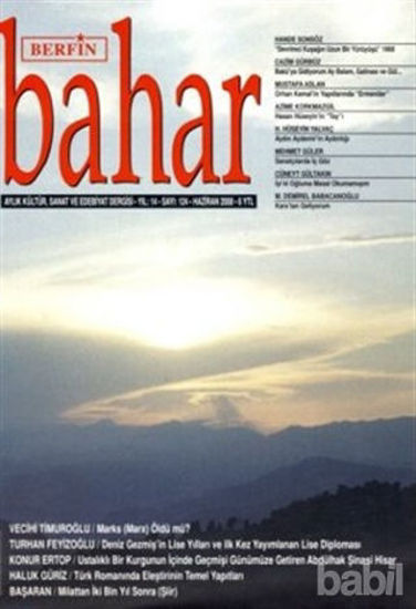 Picture of Berfin Bahar Aylık Kültür, Sanat ve Edebiyat Dergisi Sayı : 124