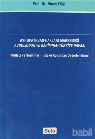Picture of Avrupa İnsan Hakları Mahkemesi Abdolkhani ve Karimnia- Türkiye Davası