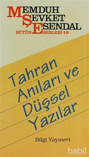Picture of Tahran Anıları ve Düşsel Yazılar