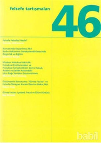 Picture of Felsefe Tartışmaları Sayı: 46