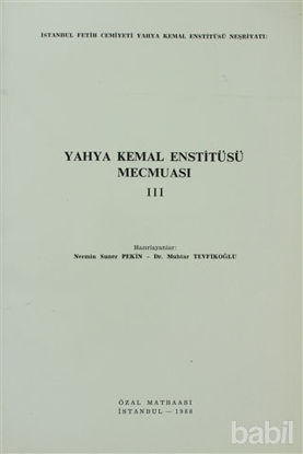 Picture of Yahya Kemal Enstitüsü Mecmuası 3. Cilt