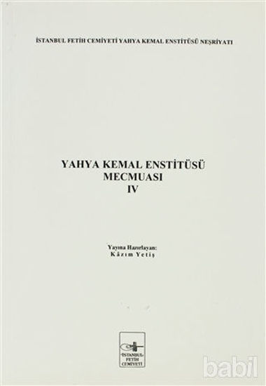 Picture of Yahya Kemal Enstitüsü Mecmuası 4. Cilt