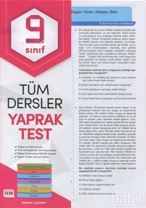 Picture of 9. Sınıf Tüm Dersler Yaprak Test