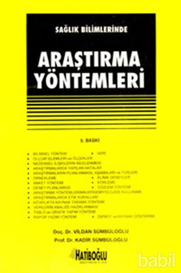 Picture of Sağlık Bilimlerinde Araştırma Yöntemleri