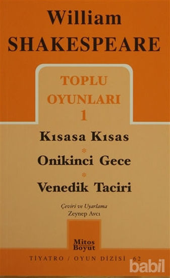 Picture of Toplu Oyunları 1: Kısasa Kısas - Onikinci Gece - Venedik Taciri