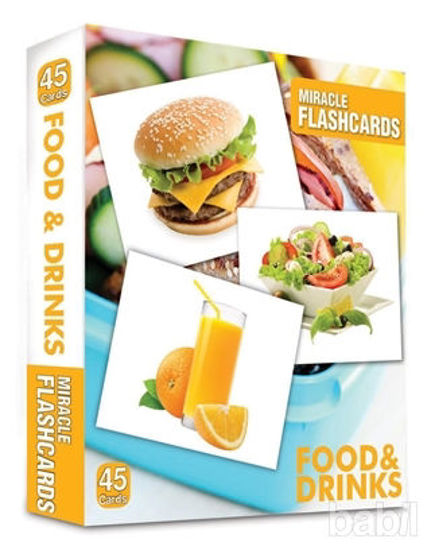 Picture of Miracle Flashcards - Food and Drink-Box 45 Cards
