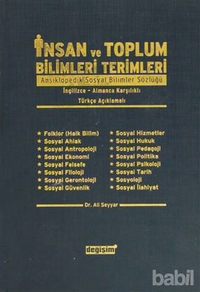 Picture of İnsan ve Toplum Bilimleri Terimleri Ansiklopedik Sosyal Bilimler Sözlüğü/ İngilizce-Almanca Karşılıklı/ Türkçe Açıklamalı