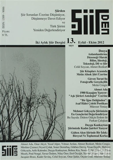 Picture of Şiirden İki Aylık Şiir Dergisi Sayı: 13