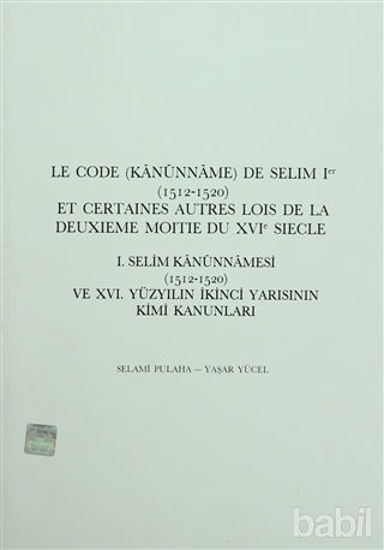 Picture of 1. Selim Kanunnameleri (1512-1520)