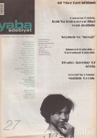 Picture of Yaba Edebiyat Dergisi Sayı: 27