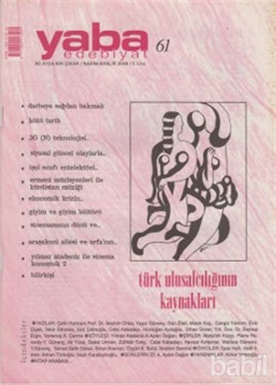 Picture of Yaba Edebiyat Dergisi Sayı: 61