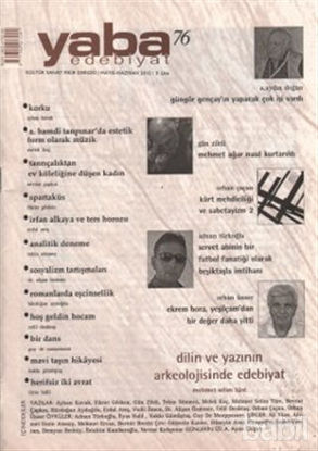 Picture of Yaba Edebiyat Dergisi Sayı: 76