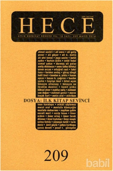 Picture of Hece Aylık Edebiyat Dergisi Sayı: 209 / Mayıs 2014