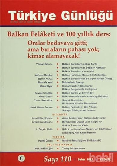 Picture of Türkiye Günlüğü Dergisi Sayı: 110