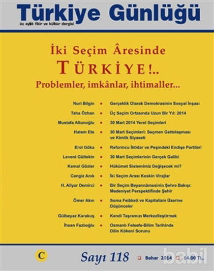 Picture of Türkiye Günlüğü Dergisi Sayı: 118