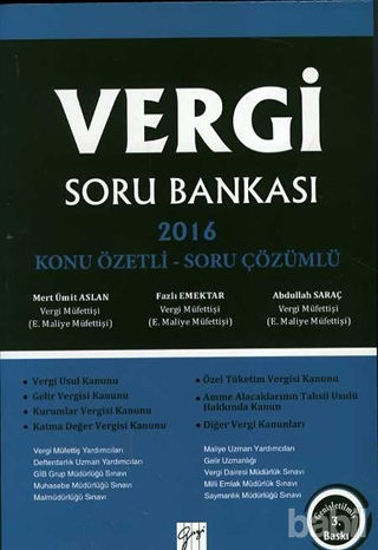 Picture of Vergi Soru Bankası 2016 - Konu Özetli Soru Çözümlü