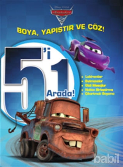 Picture of Disney Arabalar: 5'i 1 Arada Boya Yapıştır ve Çöz