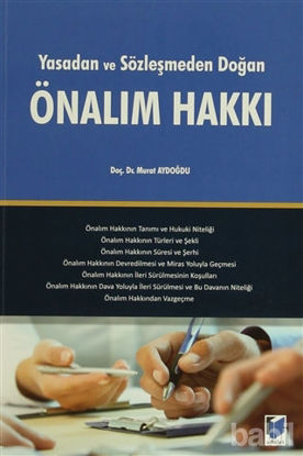 Picture of Yasadan ve Sözleşmeden Doğan Önalım Hakkı