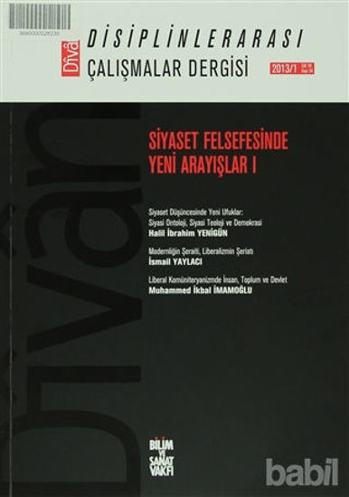 Picture of Divan : Disiplinlerarası Çalışmalar Dergisi  2013/1 Sayı : 34 - Cilt 18