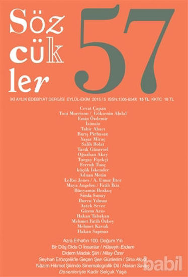 Picture of Sözcükler Dergisi Sayı : 57 (Eylül-Ekim 2015)
