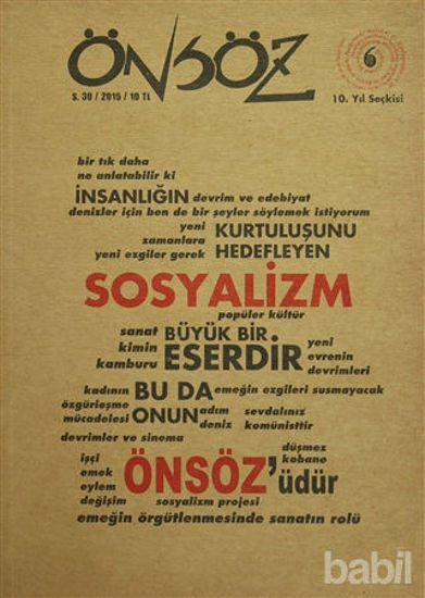 Picture of Önsöz Kitap Dizisi Sayı : 30 - 10. Yıl Seçkisi 2015