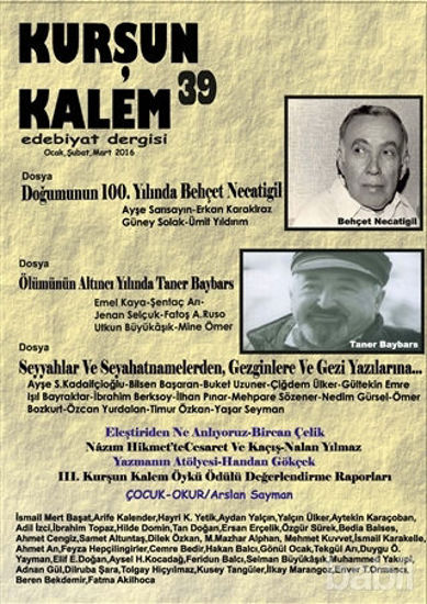 Picture of Kurşun Kalem Üç Aylık Edebiyat Dergisi Sayı: 39 Ocak-Şubat-Mart 2016