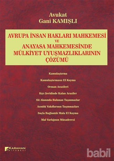 Picture of Avrupa İnsan Hakları Mahkemesi ve Anayasa Mahkemesinde Mülkiyet Uyuşmazlıklarının Çözümü