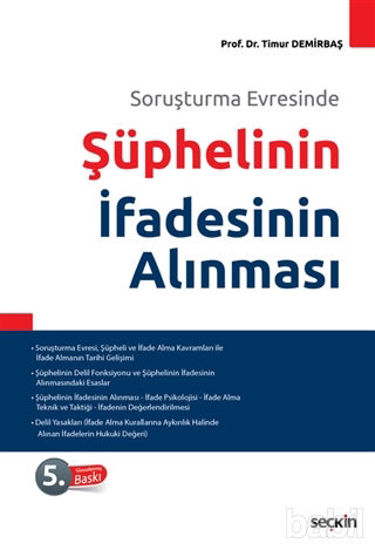 Picture of Soruşturma Evresinde Şüphelinin İfadesinin Alınması