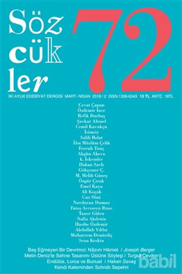 Picture of Sözcükler Dergisi Sayı : 72 Mart - Nisan 2018