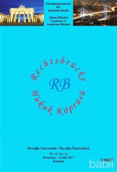 Picture of Hukuk Köprüsü Dergisi Sayı: 13 Rechtsbrücke