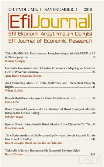 Picture of Efil Ekonomi Araştırma Dergisi Sayı 1