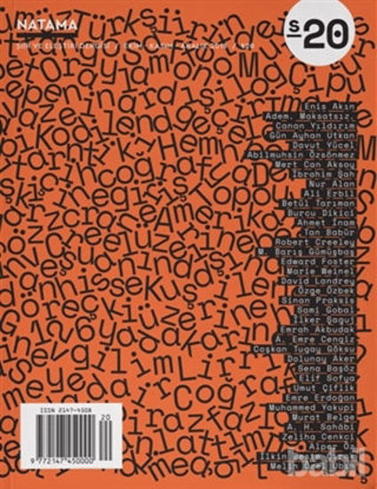 Picture of Natama Şiir Dergisi Sayı: 20 Ekim - Kasım - Aralık 2018