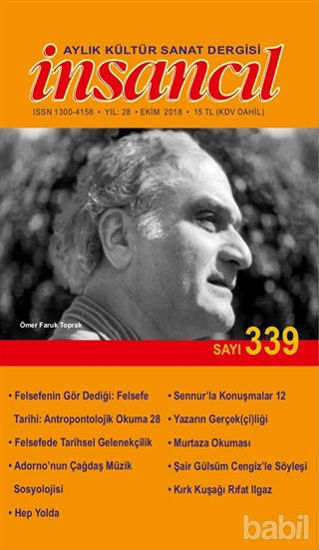 Picture of İnsancıl Aylık Kültür Sanat Dergisi Sayı: 339 Ekim 2018