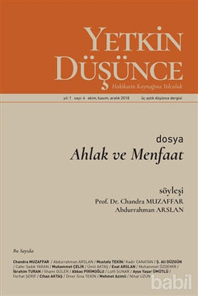 Picture of Yetkin Düşünce Dergisi Yıl: 1 Sayı: 4 Ekim, Kasım, Aralık 2018