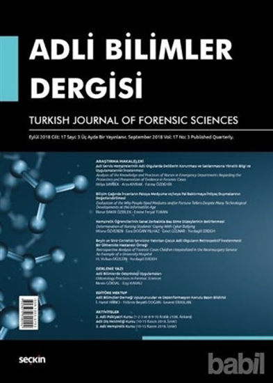 Picture of Adli Bilimler Dergisi Cilt: 17 Sayı: 3