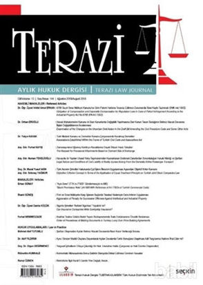Picture of Terazi Aylık Hukuk Dergisi Sayı: 144