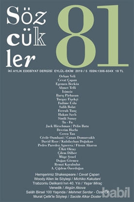 Picture of Sözcükler Dergisi Sayı: 81 Eylül - Ekim 2019
