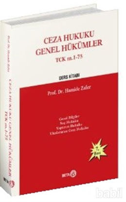 Picture of Ceza Hukuku Genel Hükümler TCK m. 1-75