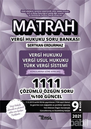 Picture of Matrah Soru Bankası Vergi Hukuku Vergi Usul Hukuku Türk Vergi Sistemi