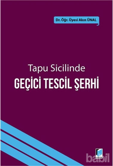 Picture of Tapu Sicilinde Geçici Tescil Şerhi