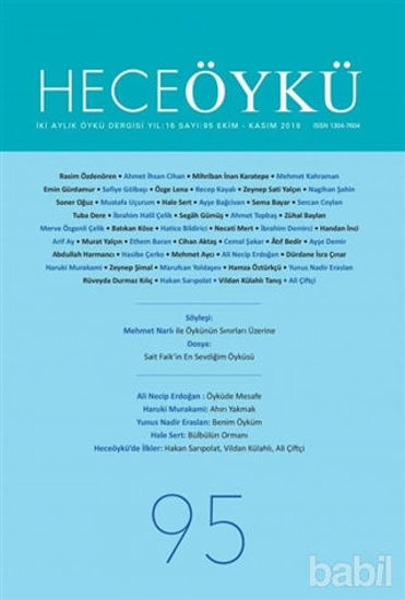 Picture of Hece Öykü Dergisi Sayı: 95 (Ekim - Kasım 2019)