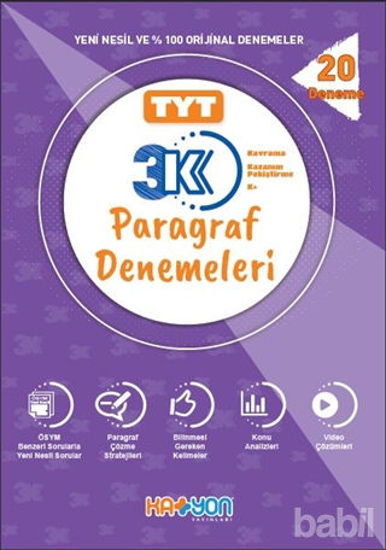 Picture of TYT 3 K Paragraf Denemeleri (20 Deneme)