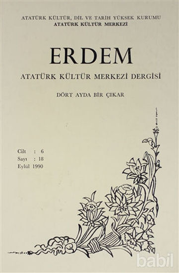 Picture of Erdem Atatürk Kültür Merkezi Dergisi Sayı : 19 Eylül 1990 (Cilt 18)