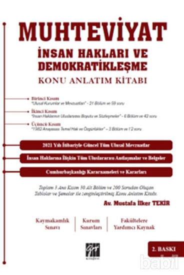 Picture of Muhteviyat İnsan Hakları ve Demokratikleşme Konu Anlatım Kitabı