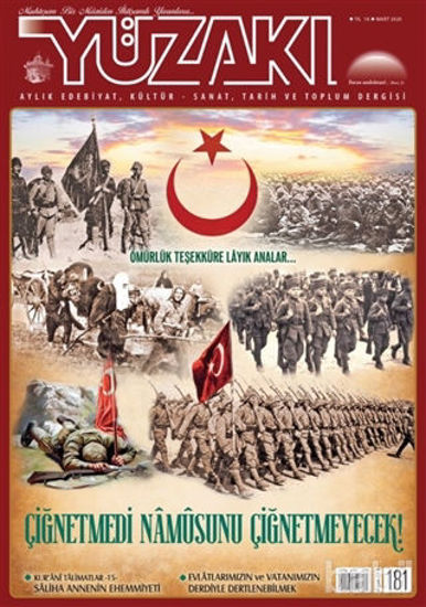 Picture of Yüzakı Aylık Edebiyat, Kültür - Sanat, Tarih ve Toplum Dergisi Sayı: 181 Mart 2020