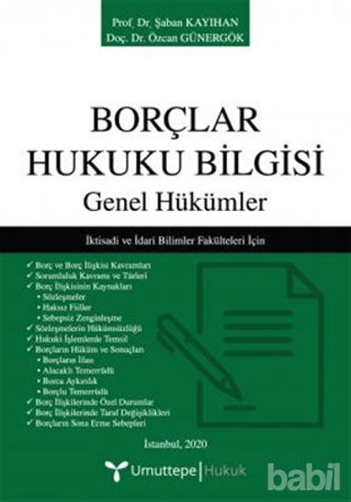Picture of Borçlar Hukuku Bilgisi - Genel Hükümler