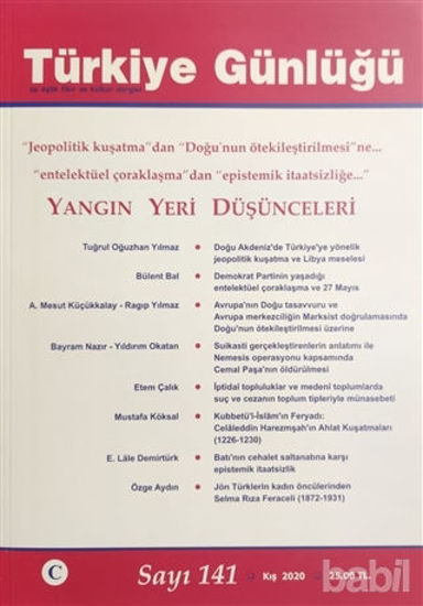 Picture of Türkiye Günlüğü Sayı: 141 Kış 2020