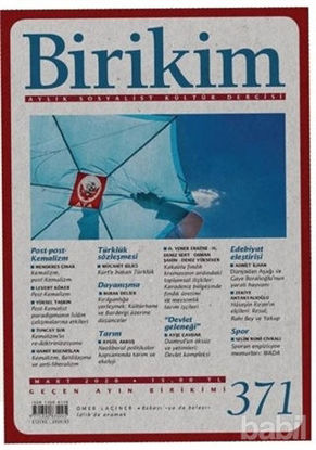 Picture of Birikim Aylık Sosyalist Kültür Dergisi Sayı: 371 Mart 2020