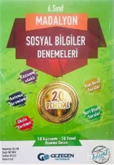 Picture of Gezegen Yayınları 6. Sınıf Madalyon Sosyal Bilgiler Denemeleri 20 Deneme