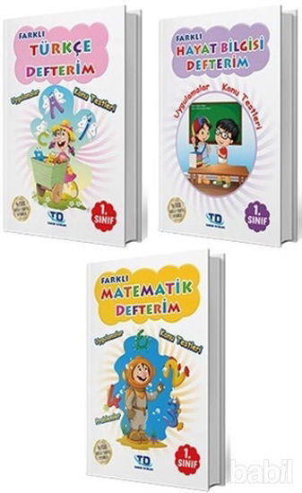 Picture of Farklı 1. Sınıf Türkçe - Matematik - Hayat Bilgisi Defterim 3'lü Set